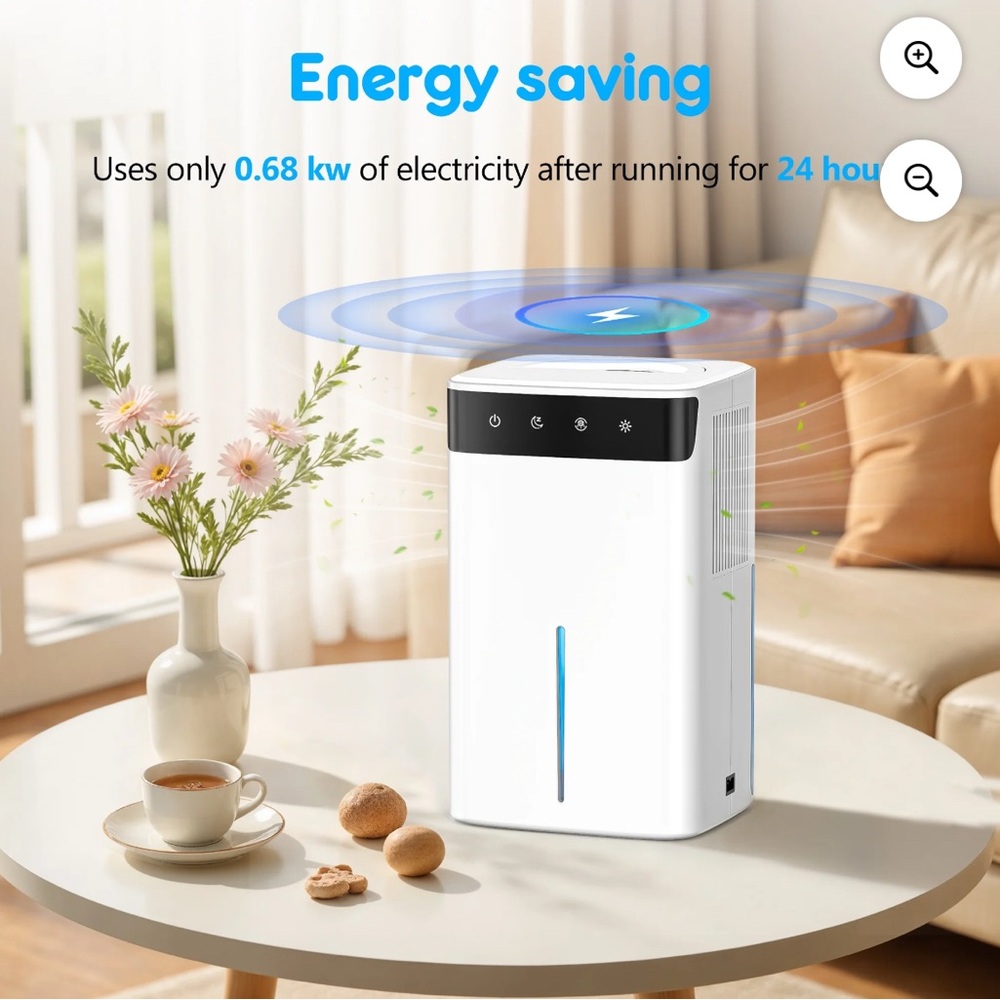 Lightweight and Energy Efficient Aootek Dehumidifier with 7 LED Color Options - Picture 9 of 11